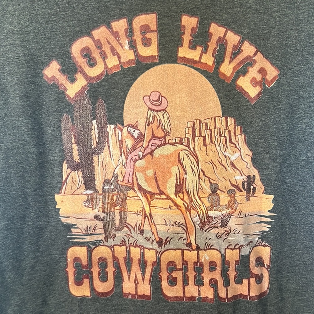 “long live cowgirls” women’s tshirt